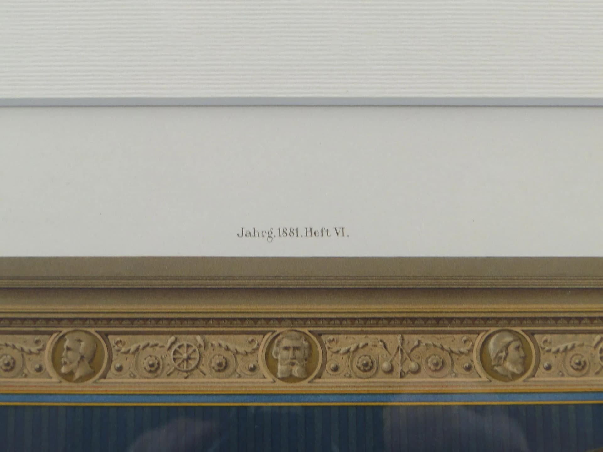 Grafika architektoniczna, niebieski, papier, Niemcy, XIX w. - 12499