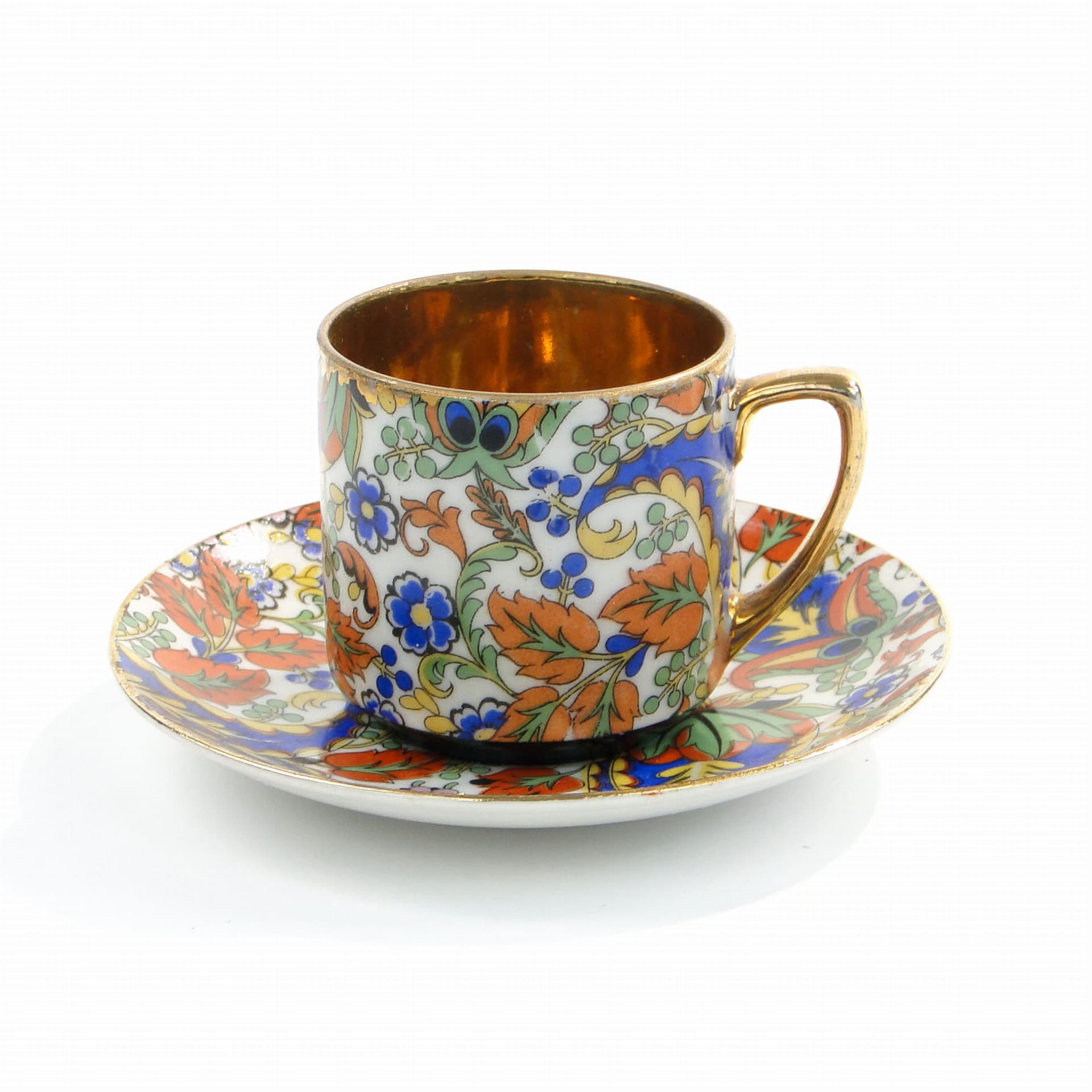 Filiżanka do mokki Donatello imari, porcelana multikolor, Altrohlau, Czechosłowacja, lata 20.