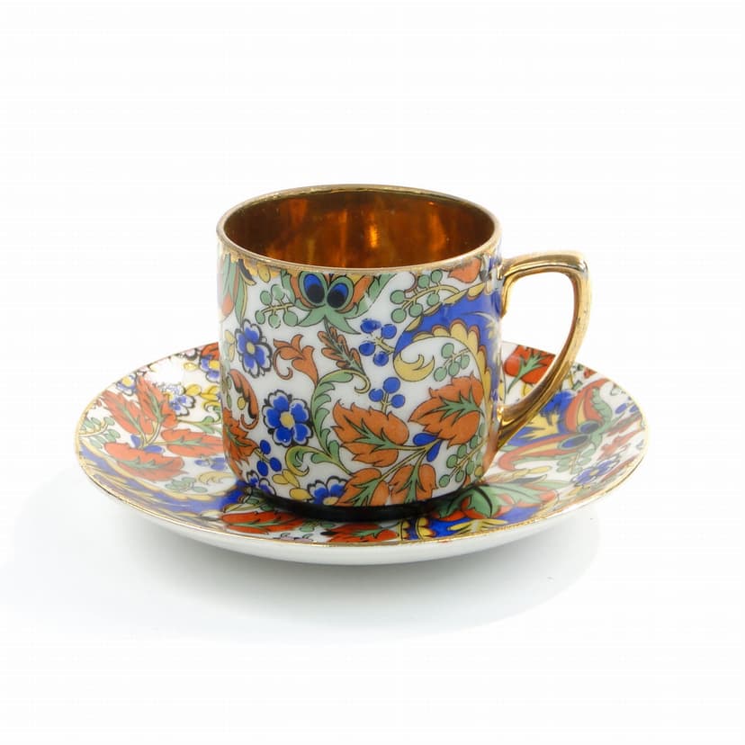 Filiżanka do mokki Donatello imari, porcelana multikolor, Altrohlau, Czechosłowacja, lata 20.