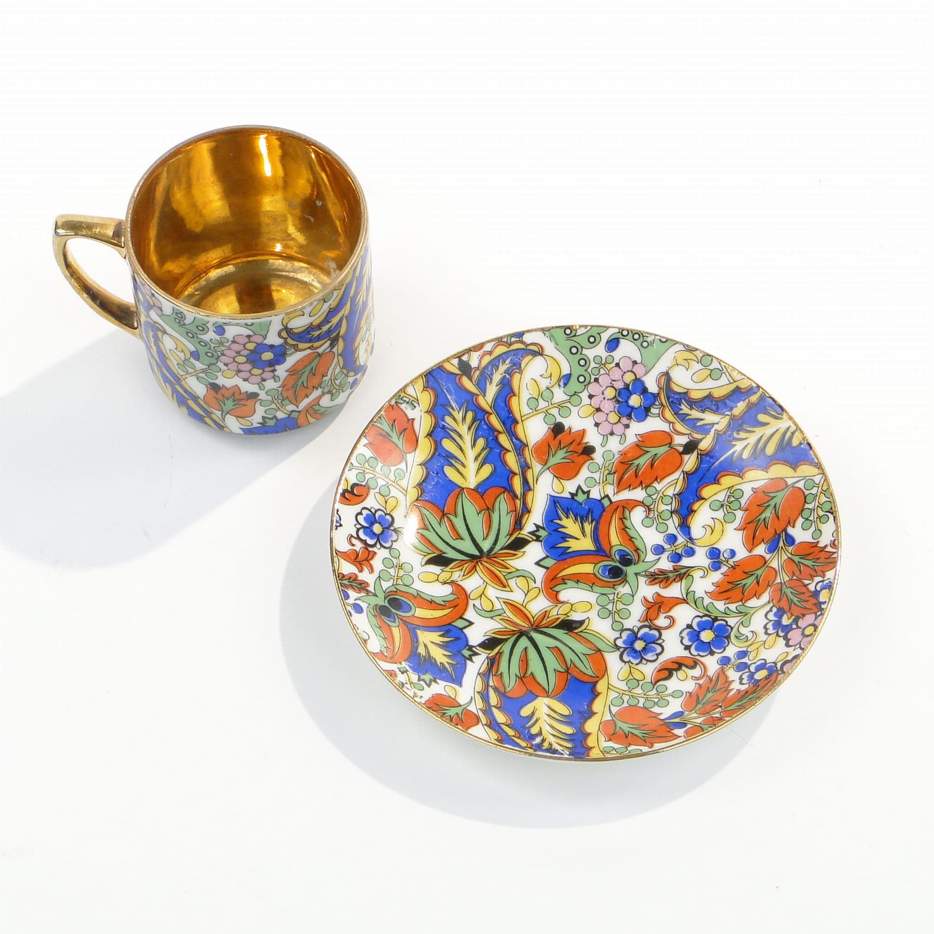 Filiżanka do mokki Donatello imari, porcelana multikolor, Altrohlau, Czechosłowacja, lata 20. - 179591