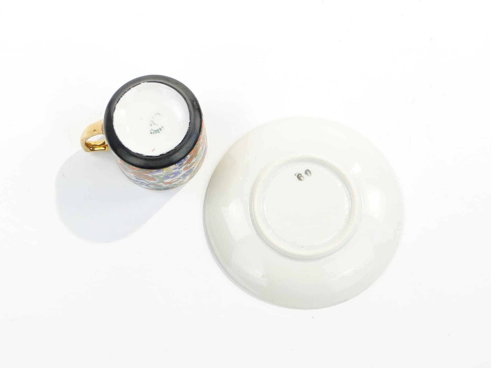 Filiżanka do mokki Donatello imari, porcelana multikolor, Altrohlau, Czechosłowacja, lata 20. - 179593