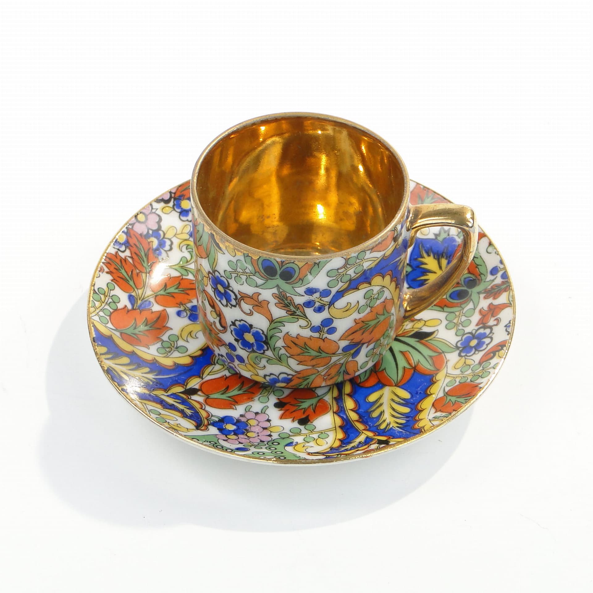 Filiżanka do mokki Donatello imari, porcelana multikolor, Altrohlau, Czechosłowacja, lata 20. - 179597