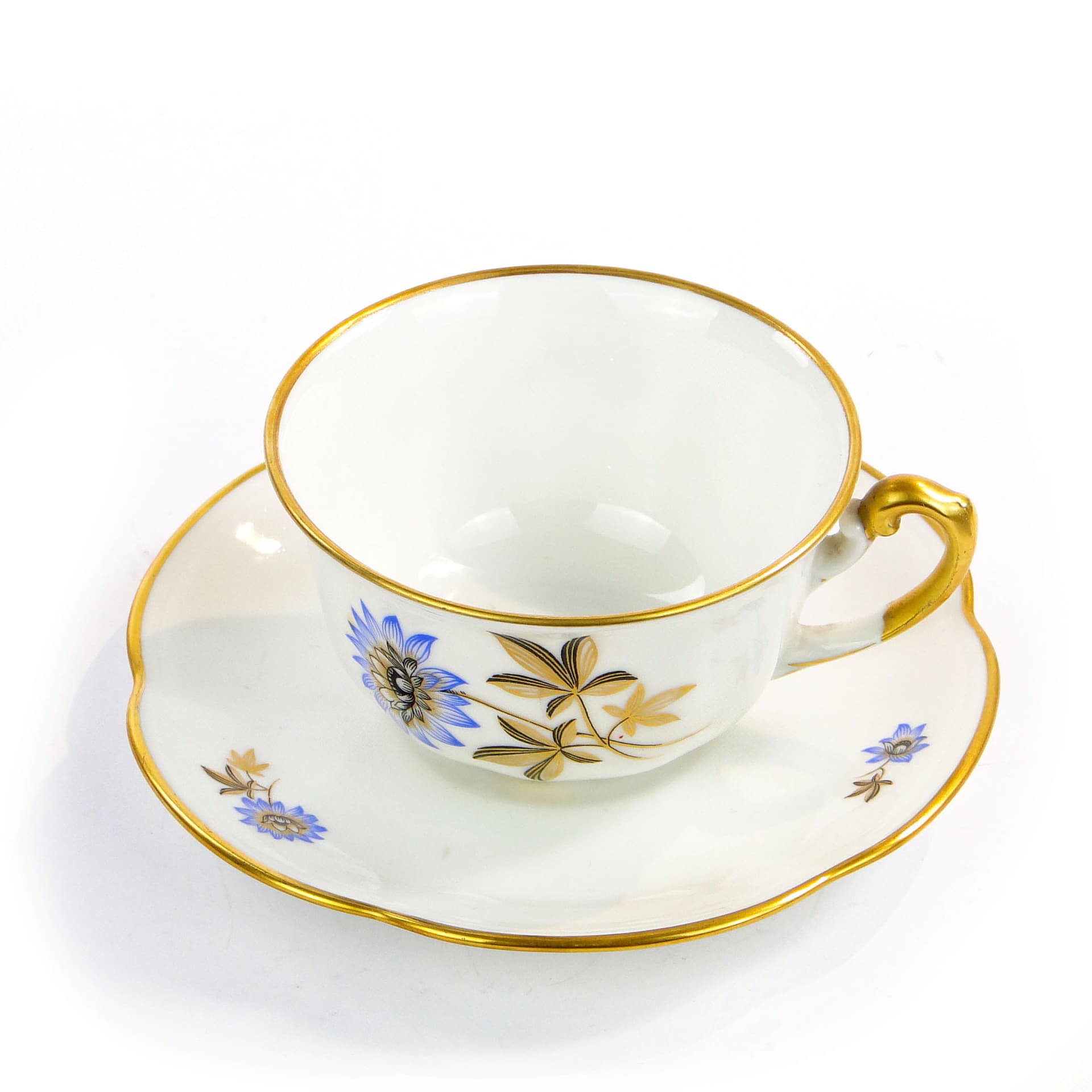 Tea Cup Art Deco, white porcelain, Ćmielów, Poland, 1930s. - 179618