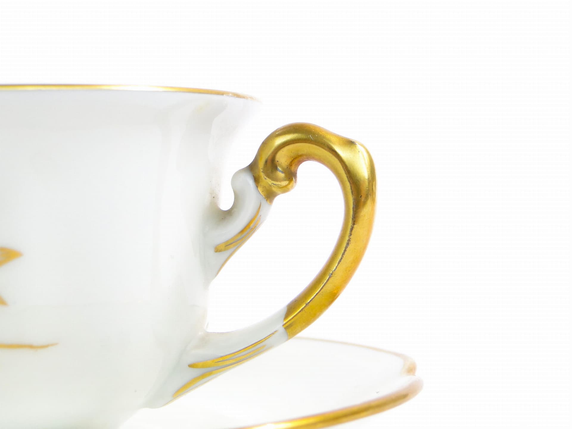 Tea Cup Art Deco, white porcelain, Ćmielów, Poland, 1930s. - 179622