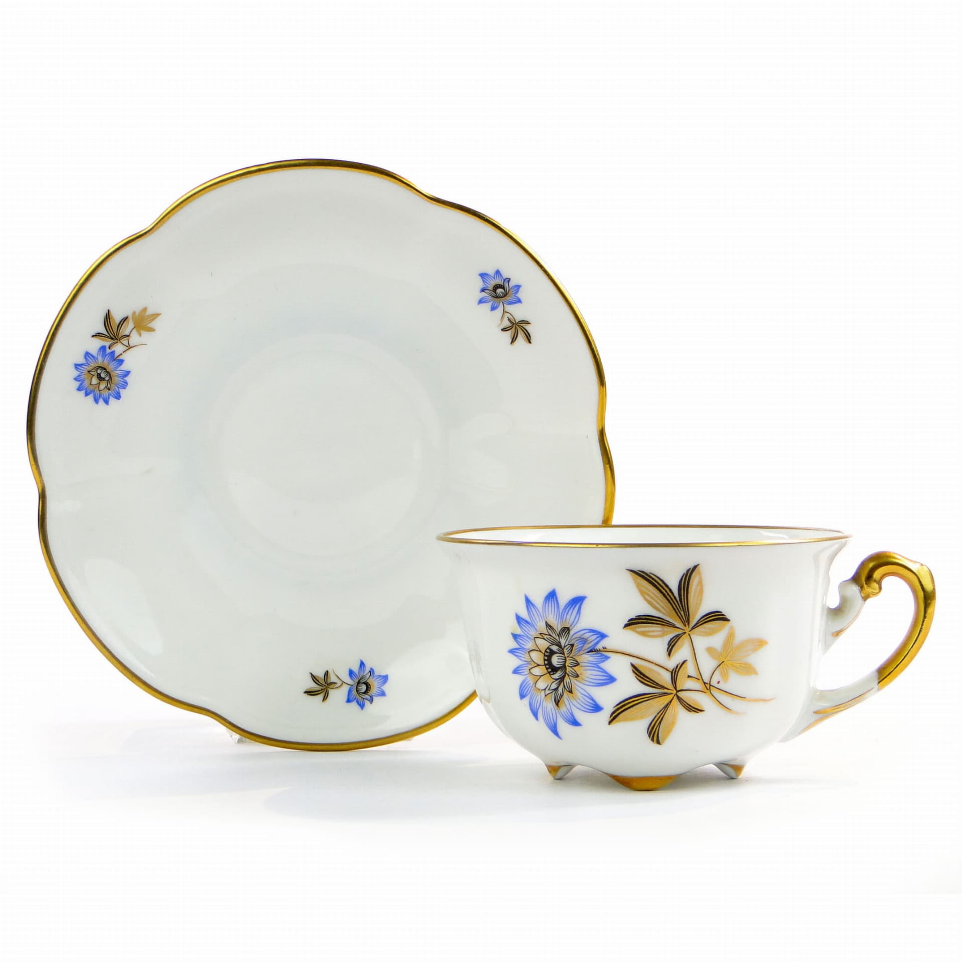 Tea Cup Art Deco, white porcelain, Ćmielów, Poland, 1930s.