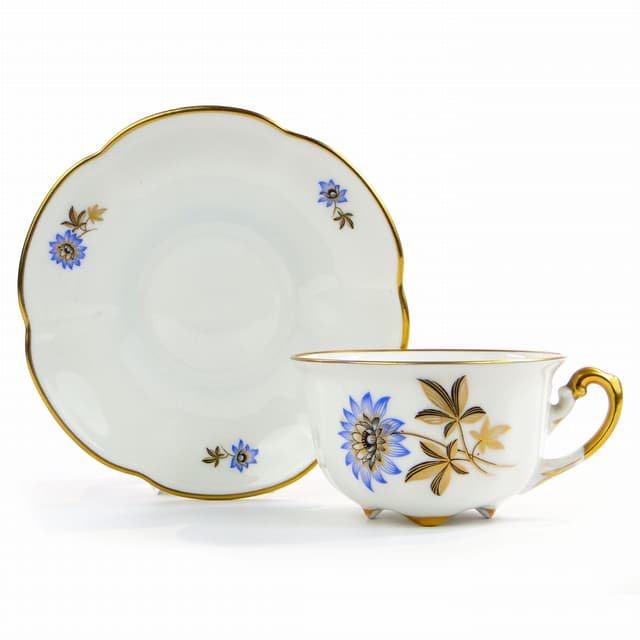 Tea Cup Art Deco, white porcelain, Ćmielów, Poland, 1930s. - DIMENSION