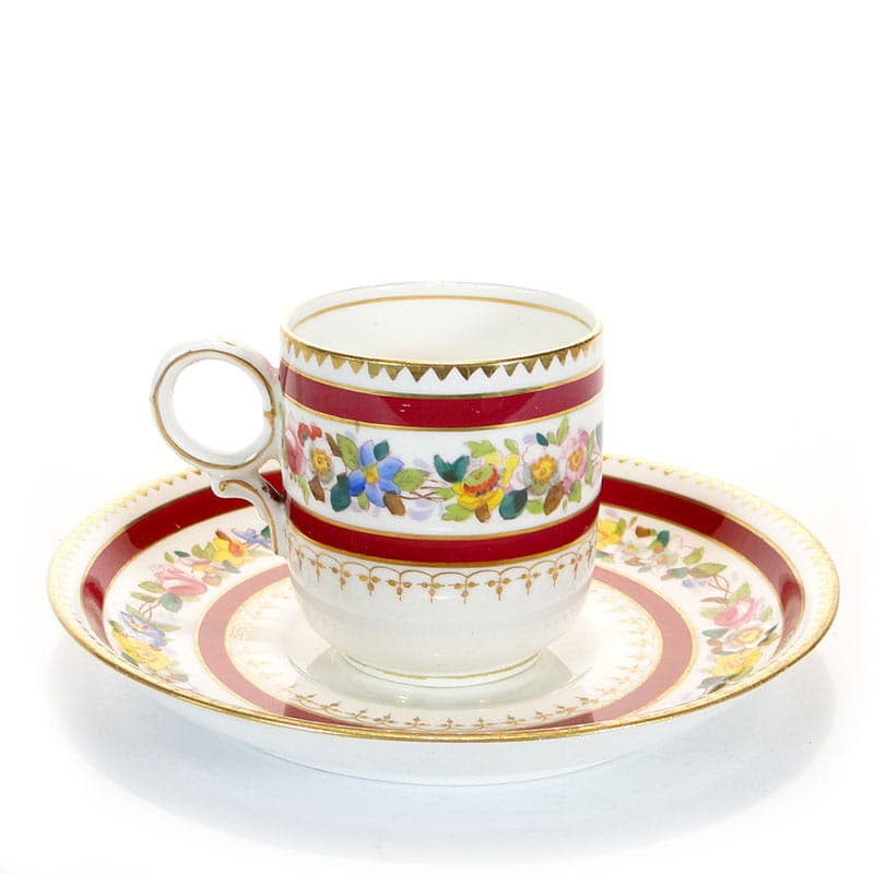 Filiżanka do mokki Biedermeier, porcelana biała, początek XX wieku - 179634