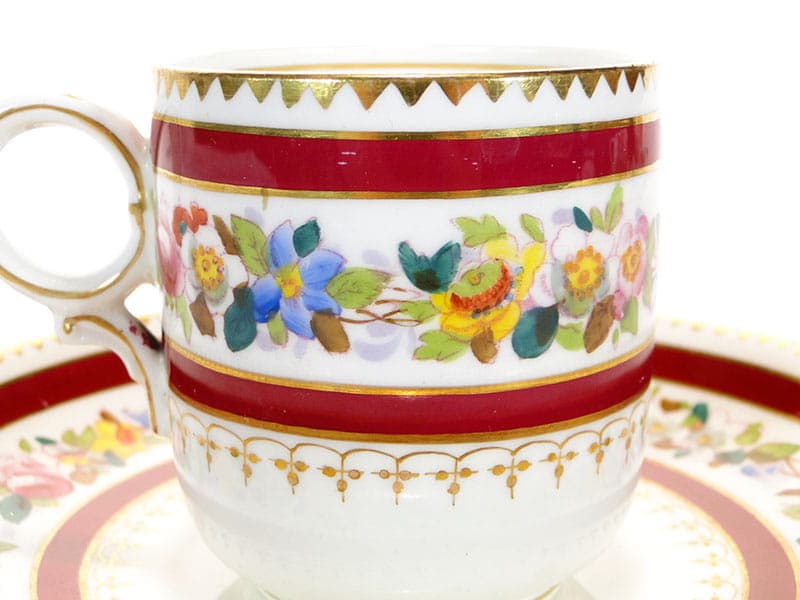 Filiżanka do mokki Biedermeier, porcelana biała, początek XX wieku - 179635