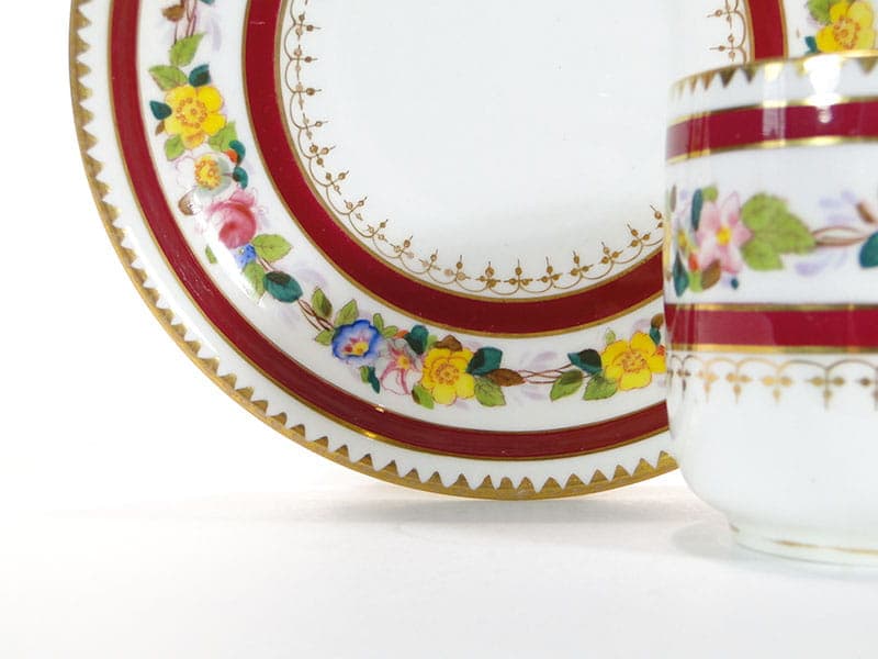 Filiżanka do mokki Biedermeier, porcelana biała, początek XX wieku - 179631