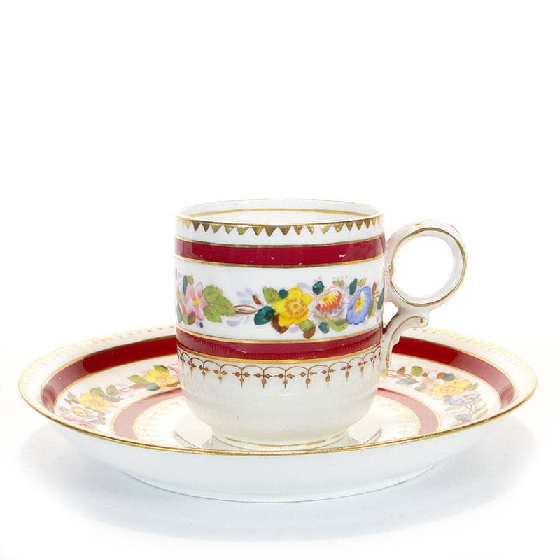 Filiżanka do mokki Biedermeier, porcelana biała, początek XX wieku - 179633