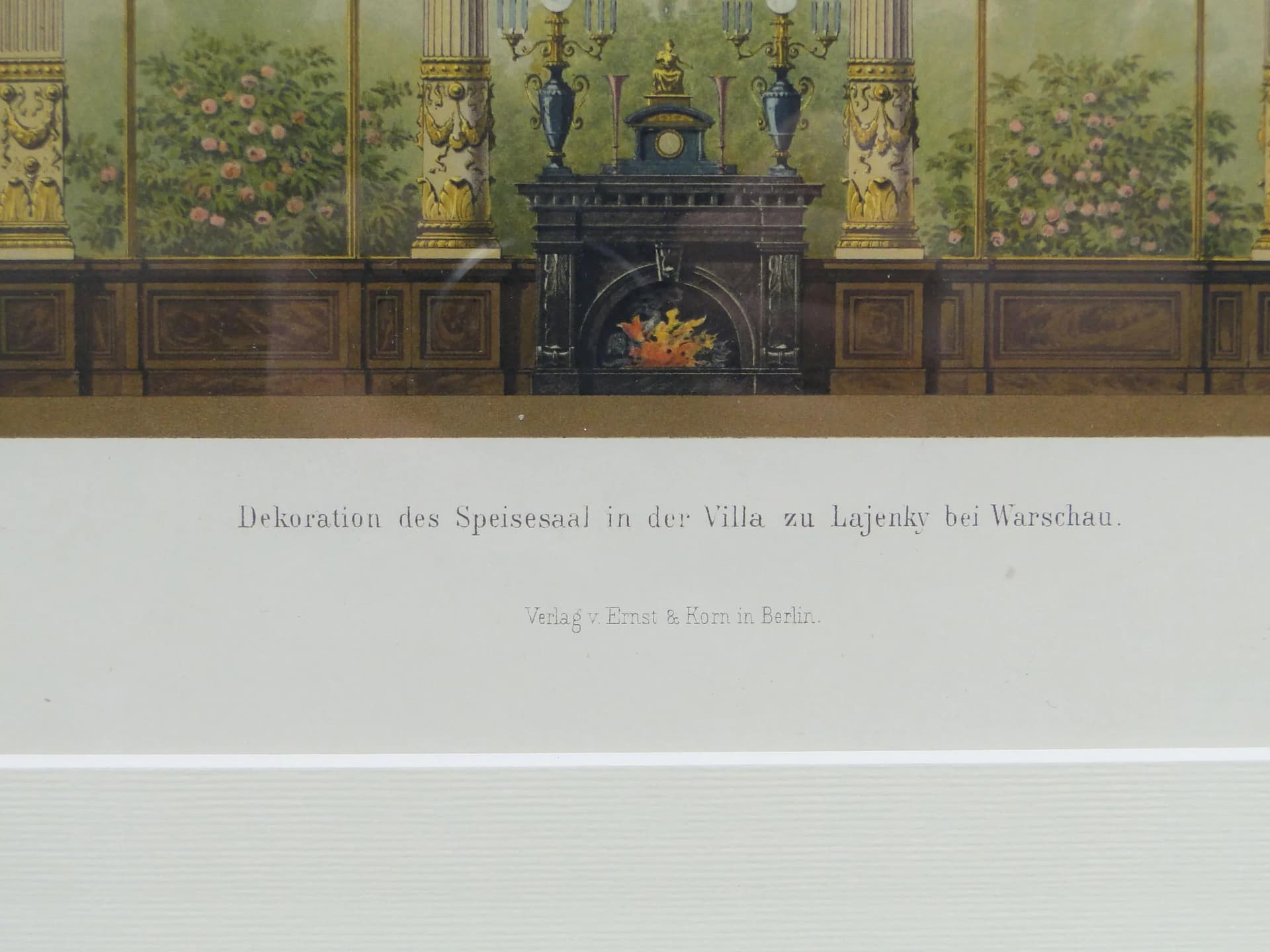 Grafika architektoniczna, beż, papier, Niemcy, XIX w. - 12487