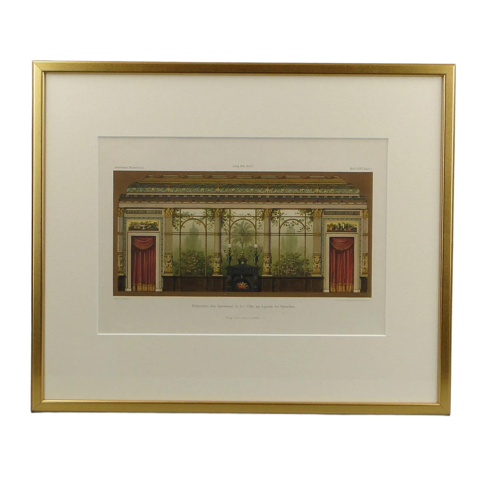 Grafika architektoniczna, beż, papier, Niemcy, XIX w.