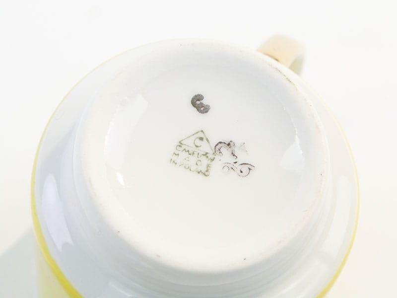 Filiżanka London, żółta porcelana, proj. W. Potacki, Ćmielów, Polska, lata 60. - 179696
