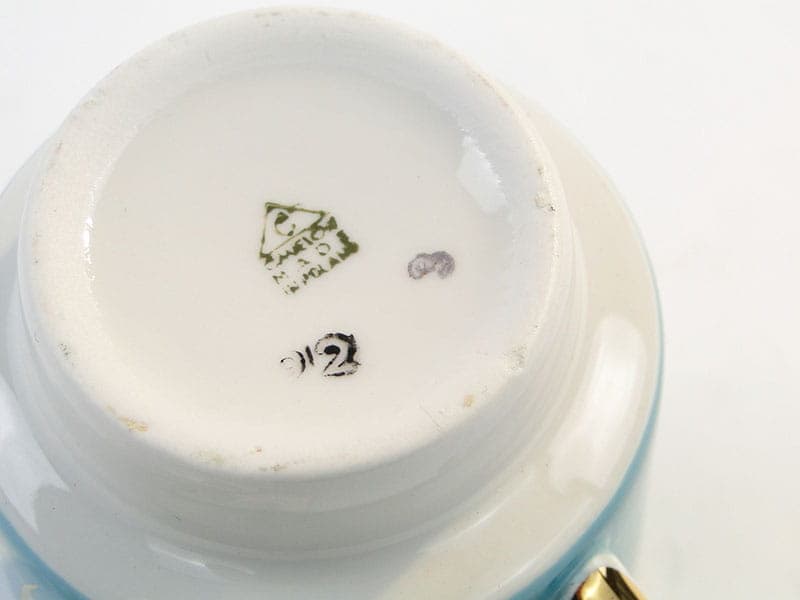 Filiżanka ze spodkiem London, niebieski, porcelana, proj. W. Potacki, Ćmielów, Polska, lata 60. - 179712