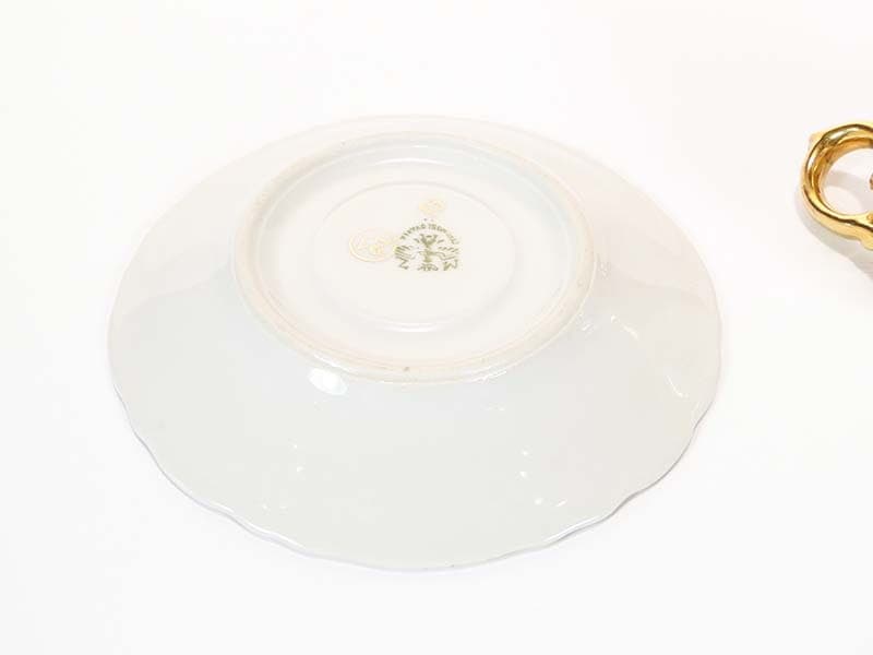 Filiżanka do mokki Rococo, porcelana biała złota, Czechy, lata 20. - 179786