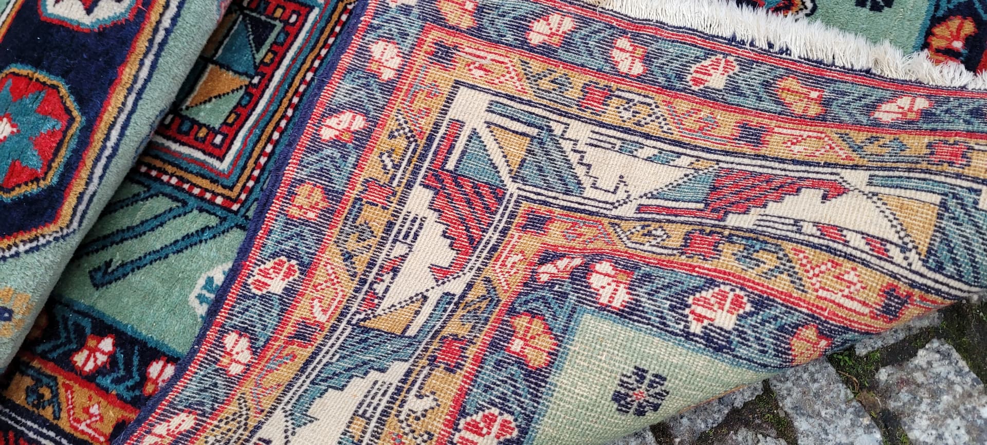 Rug Kazak, multicolor wool, Azerbaijan, 19th c. - 179796