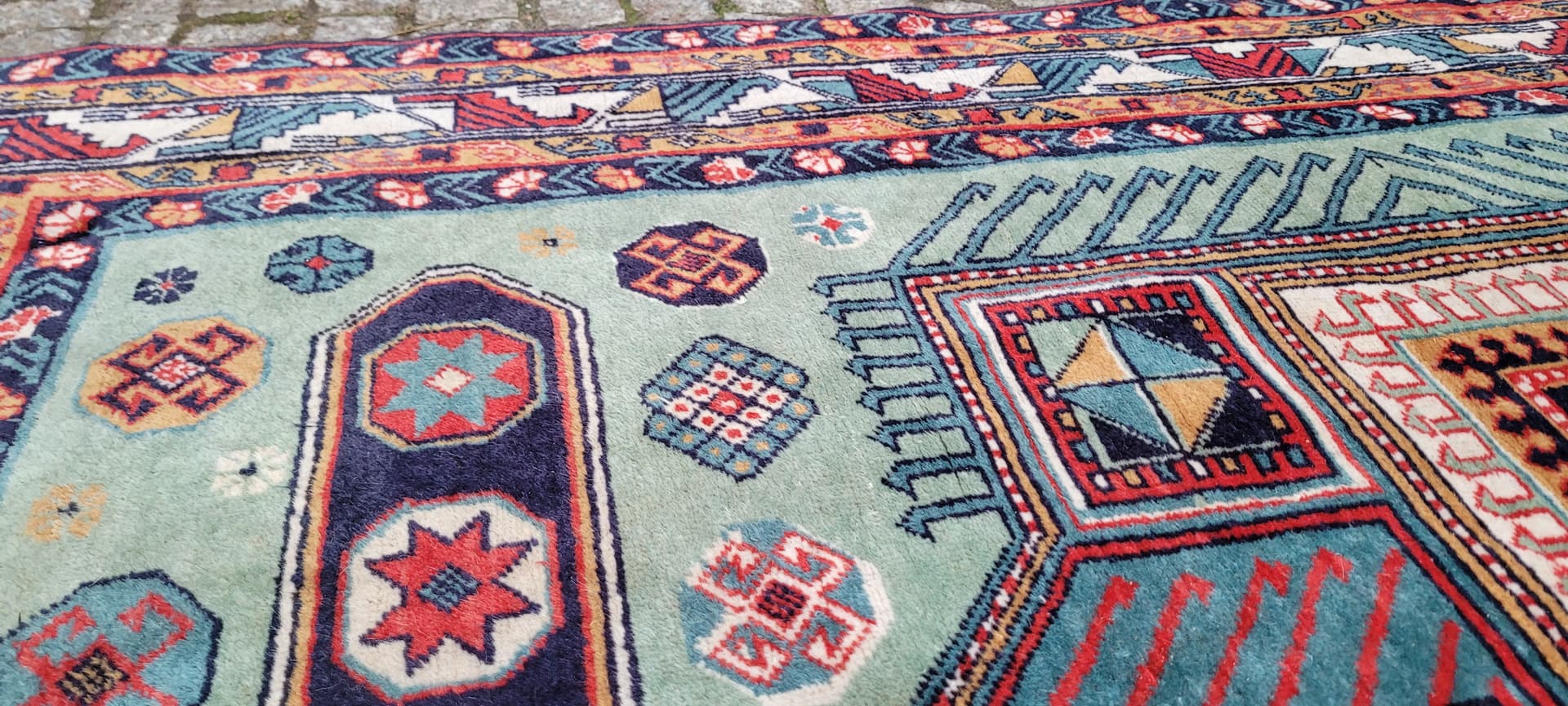 Rug Kazak, multicolor wool, Azerbaijan, 19th c. - 179792