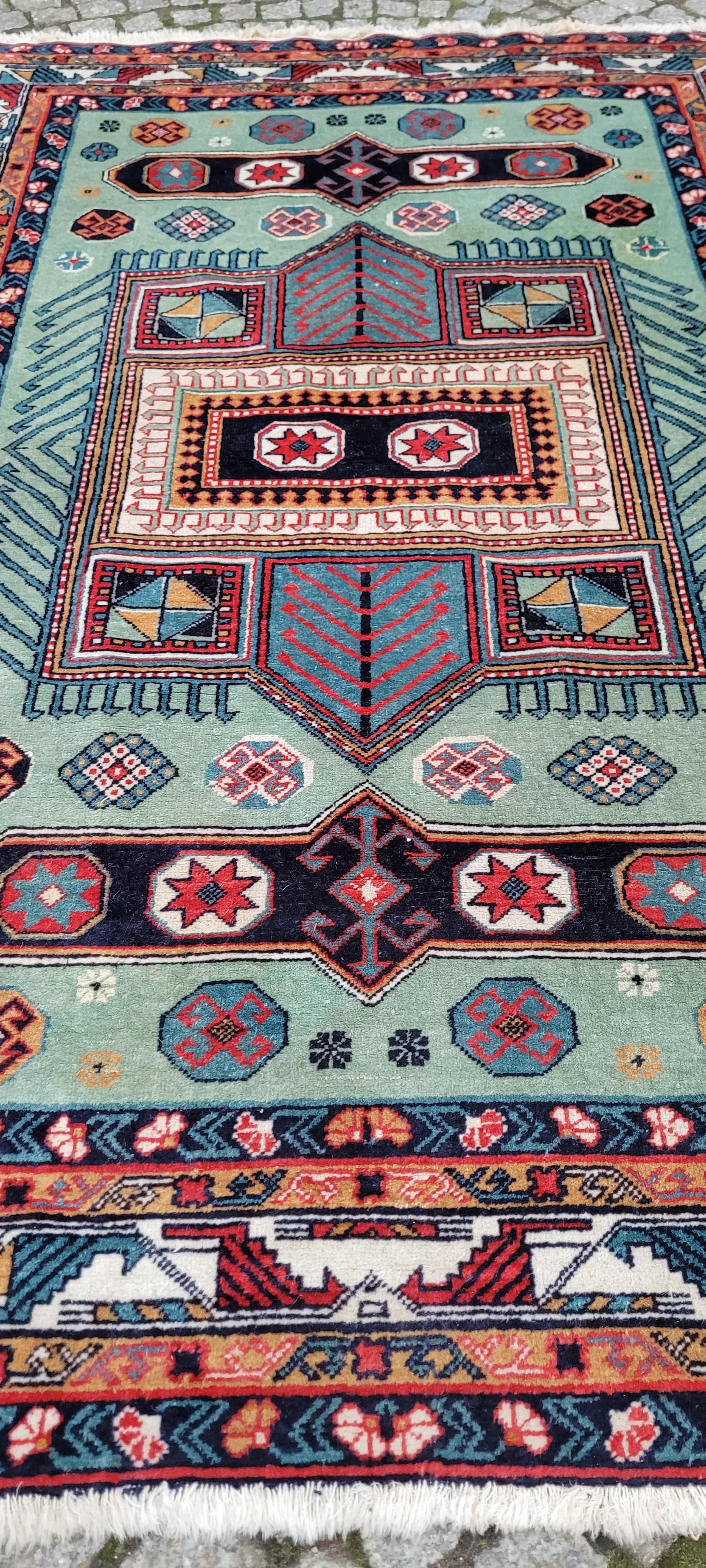 Rug Kazak, multicolor wool, Azerbaijan, 19th c. - 179799