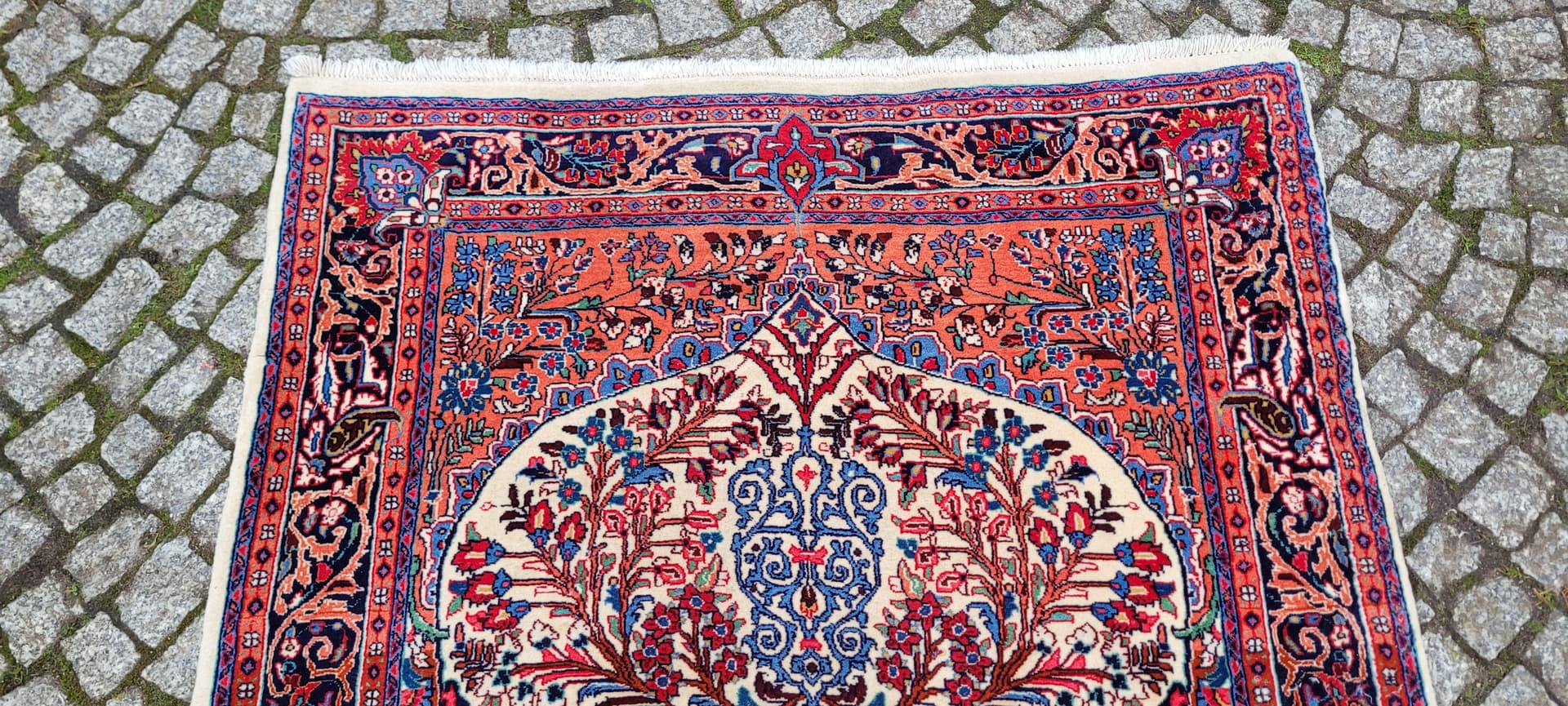 Rug Kashmar, 163x107 cm, ivory, wool, Iran, 1990s. - 179831