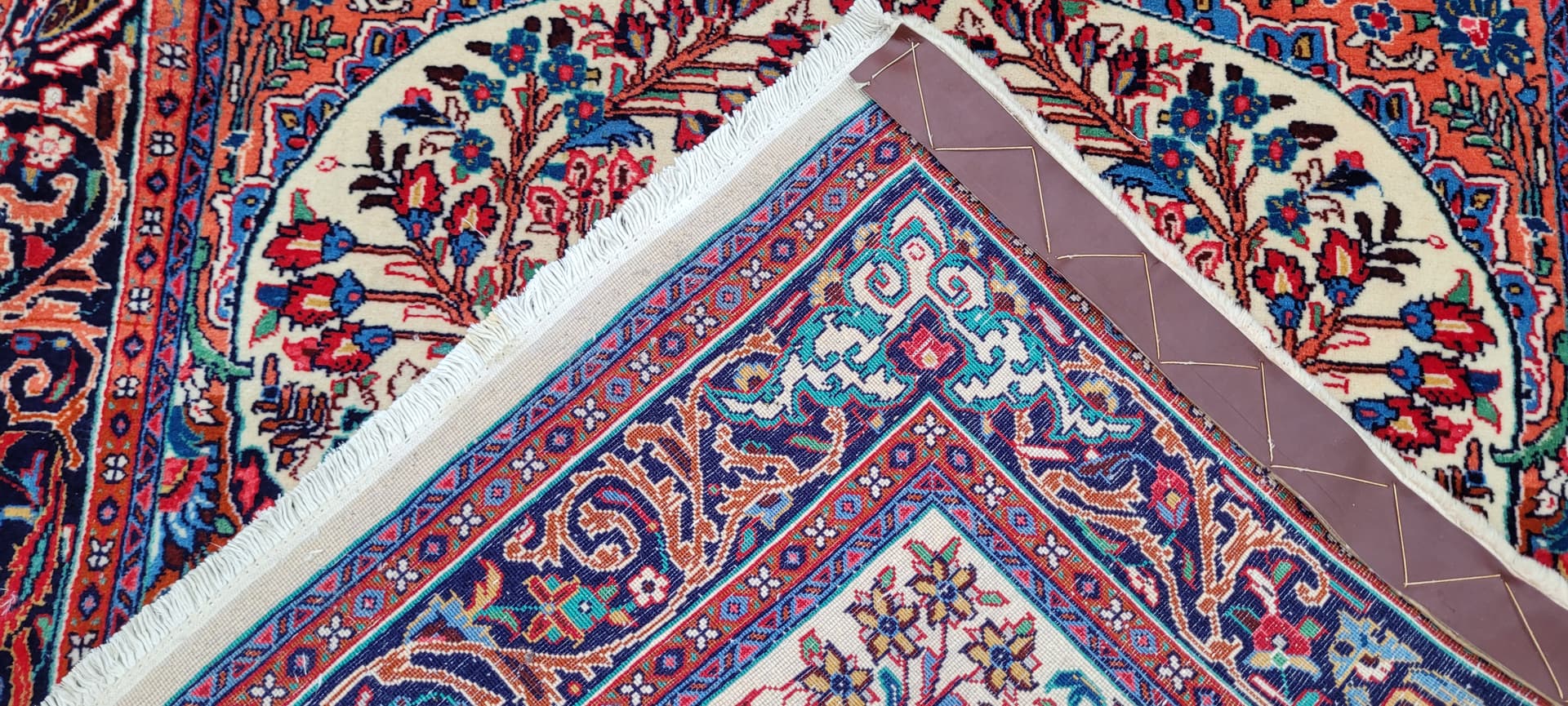 Rug Kashmar, 163x107 cm, ivory, wool, Iran, 1990s. - 179830