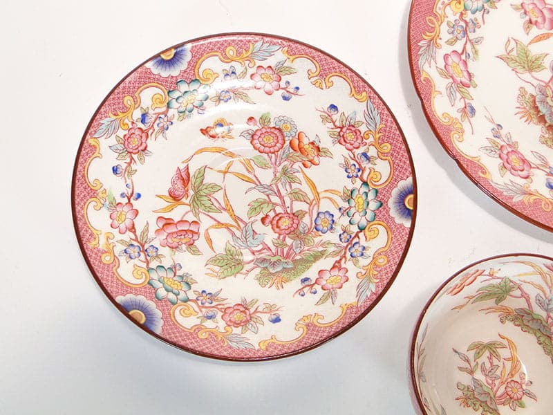 Zestaw śniadaniowy orientalny, multikolor, porcelana, Francja, XIX w. - 179844