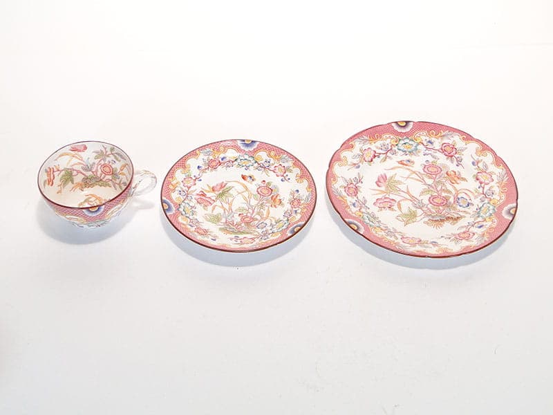 Zestaw śniadaniowy orientalny, multikolor, porcelana, Francja, XIX w. - 179836