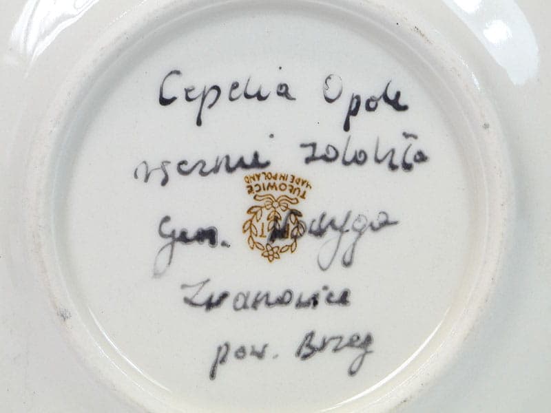 Filiżanka ze spodkiem, czarna porcelana, Chodzież, Polska, lata 70. - 179890