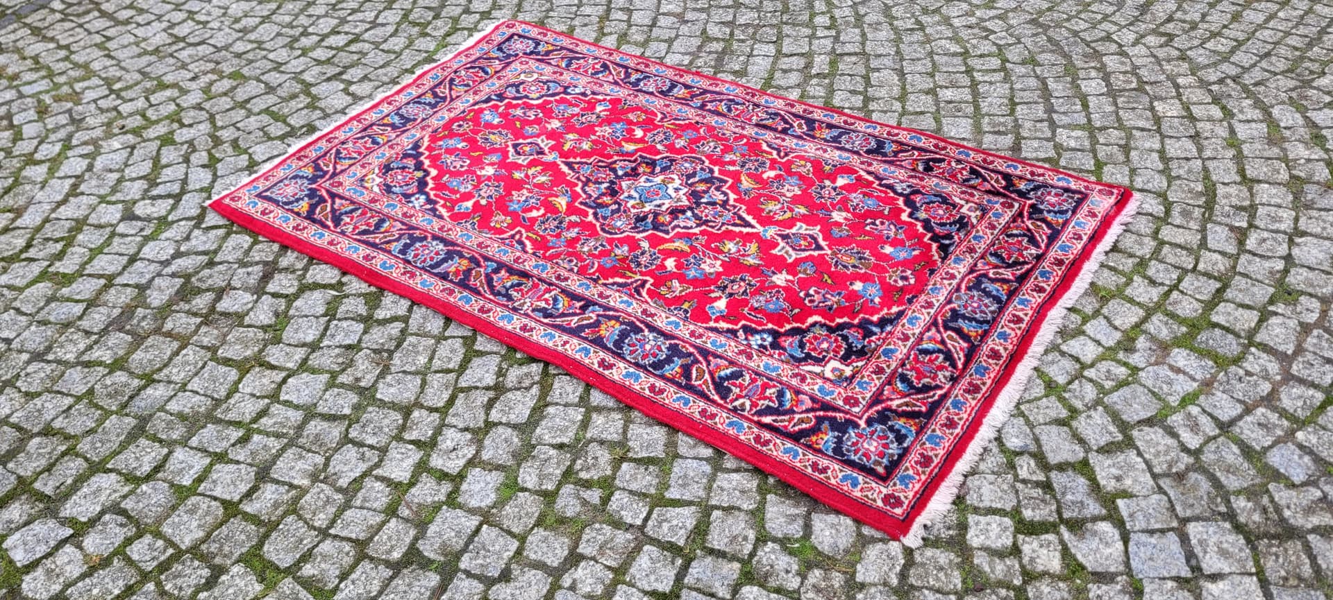 Rug Kashan, 92x160 cm, red, wool, Iran, early 20th c. - 179938