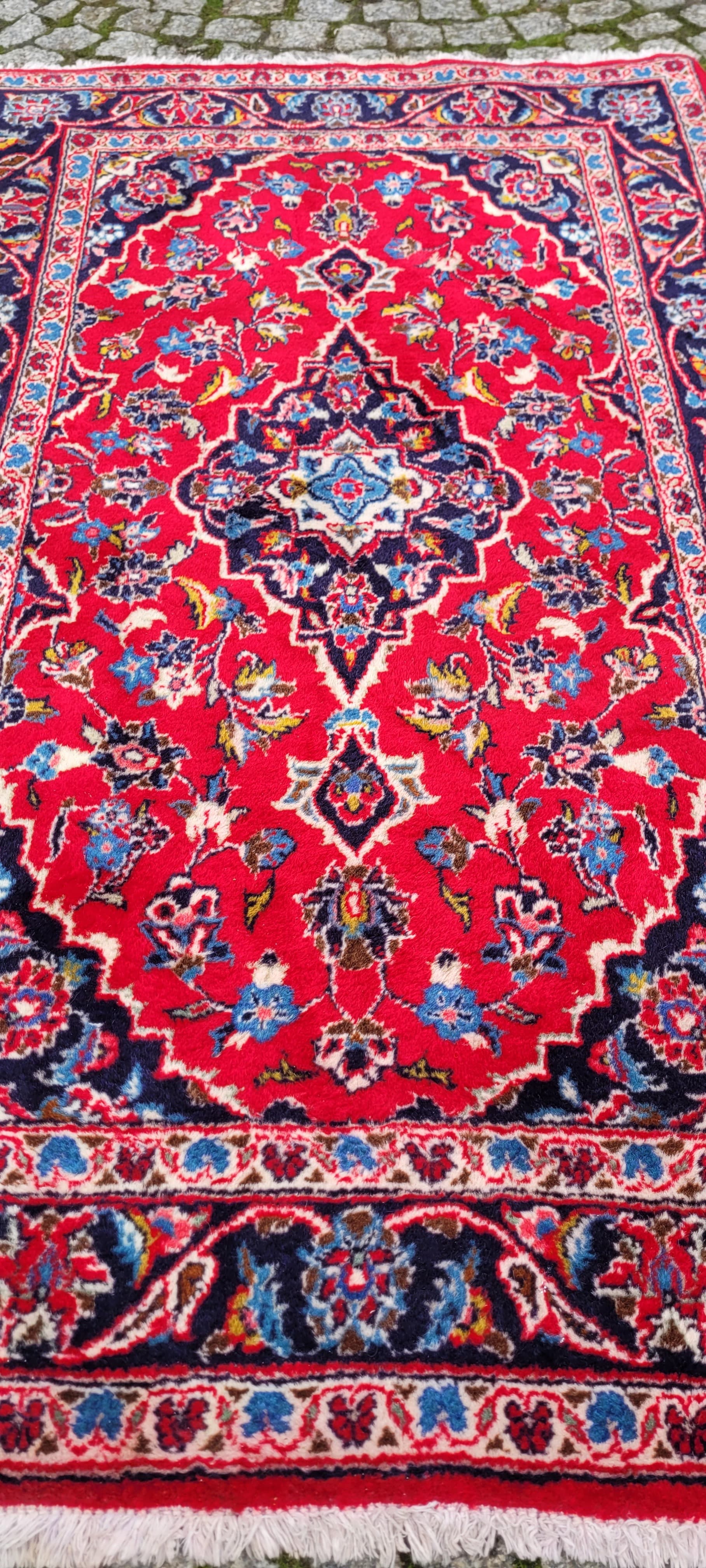 Rug Kashan, 92x160 cm, red, wool, Iran, early 20th c. - 179930