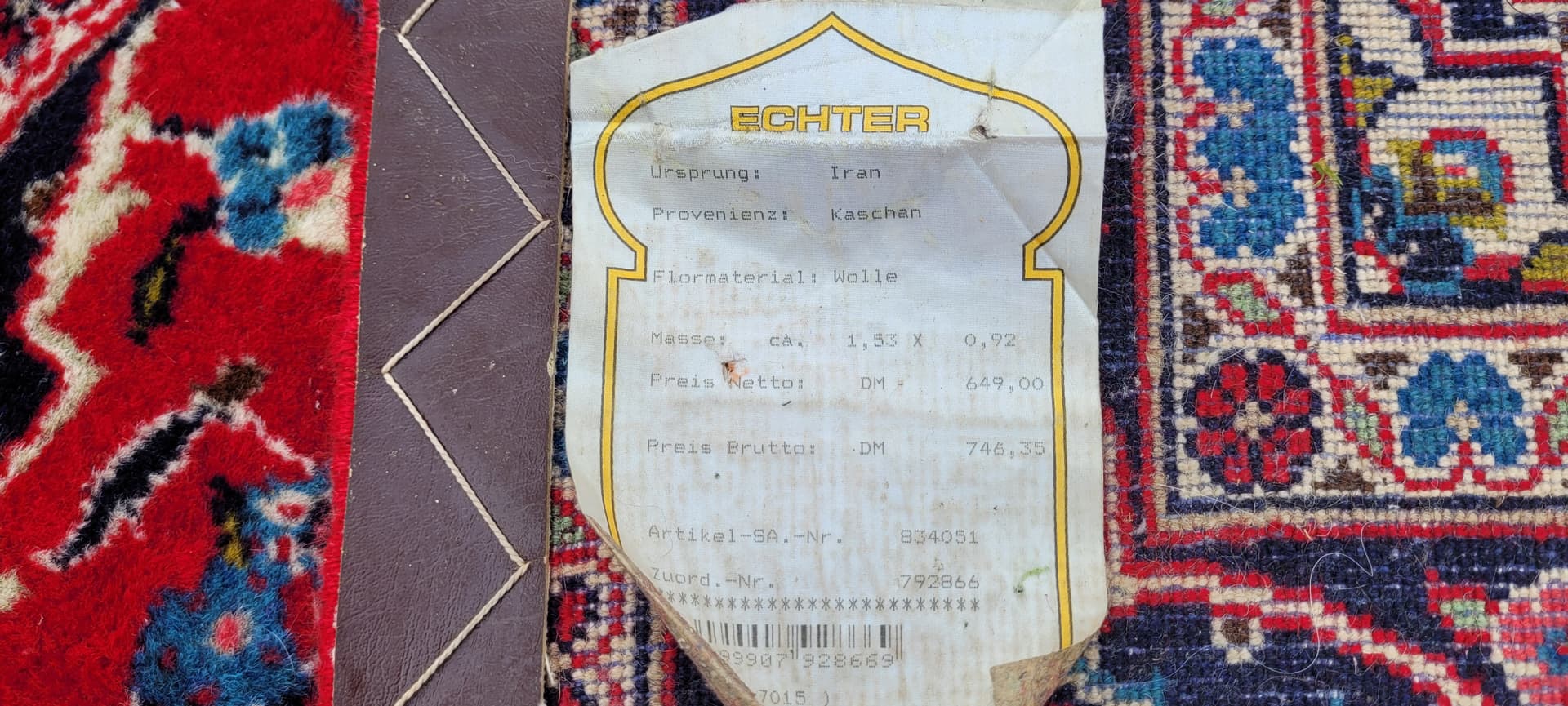 Rug Kashan, 92x160 cm, red, wool, Iran, early 20th c. - 179928