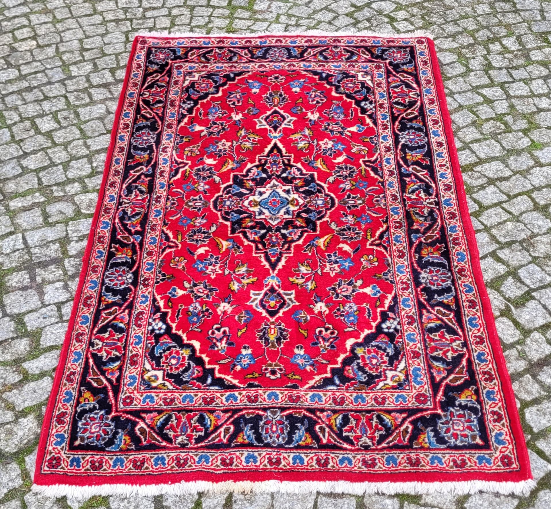 Rug Kashan, 92x160 cm, red, wool, Iran, early 20th c. - 179927