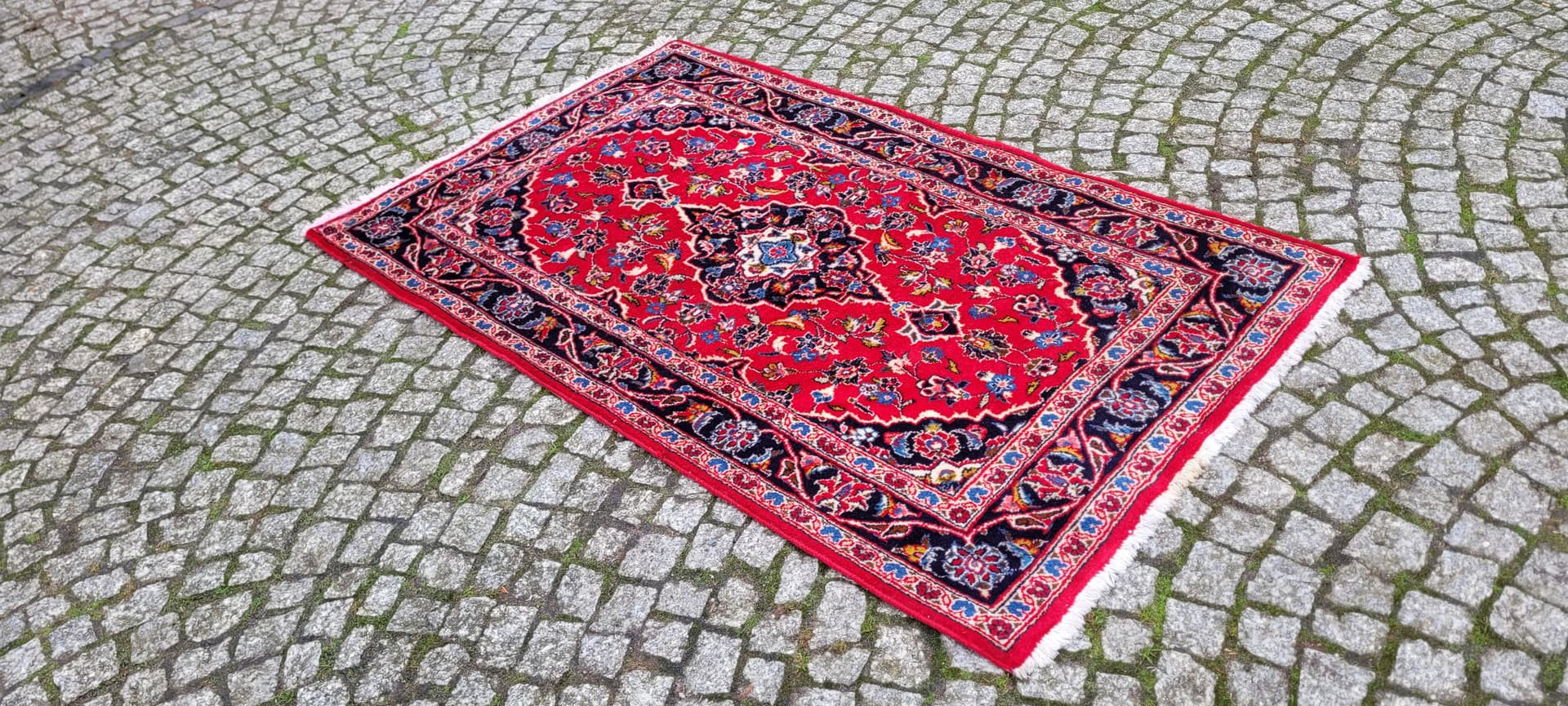 Rug Kashan, 92x160 cm, red, wool, Iran, early 20th c. - 179936