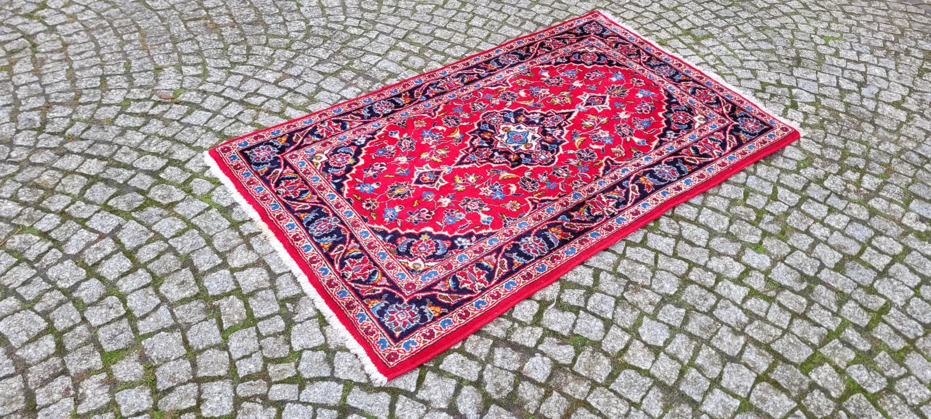 Rug Kashan, 92x160 cm, red, wool, Iran, early 20th c. - 179939