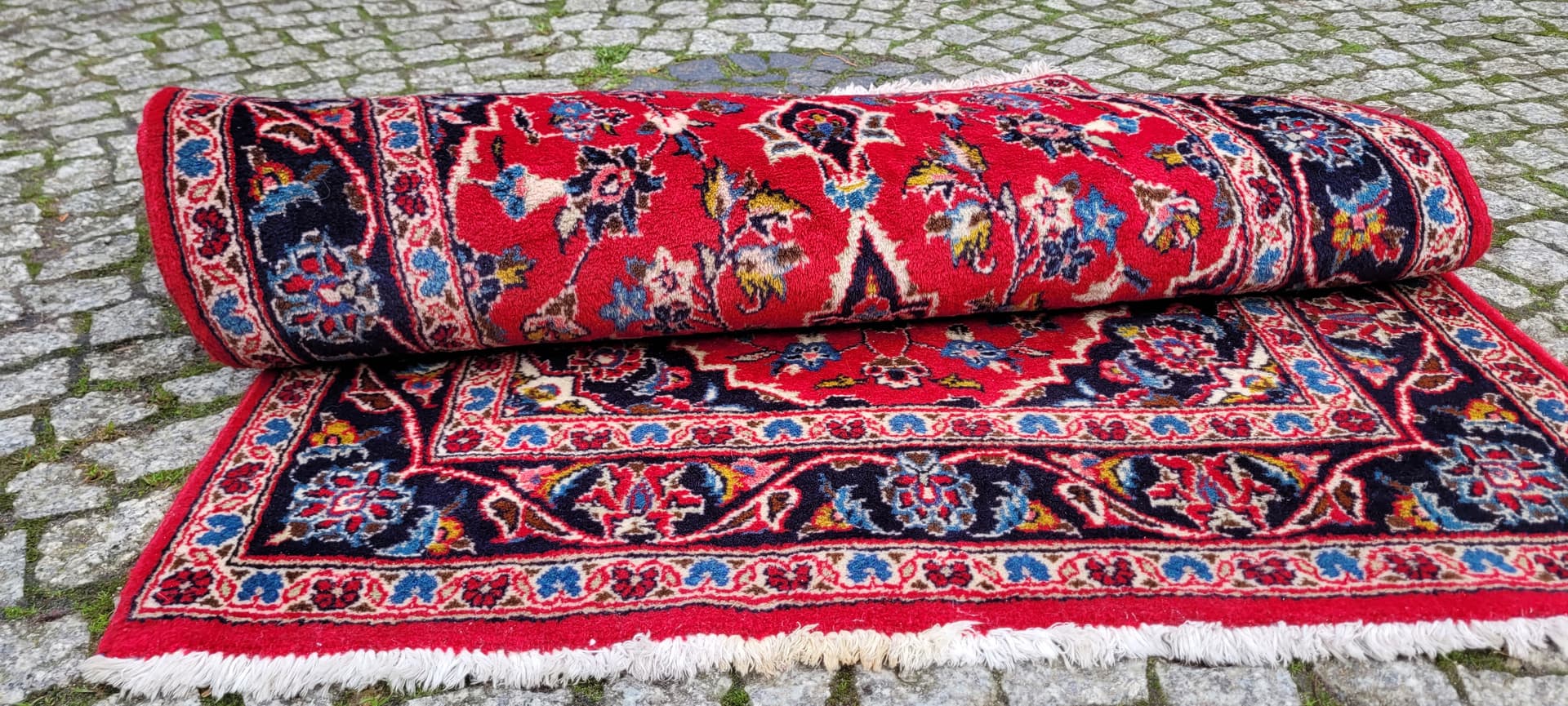 Rug Kashan, 92x160 cm, red, wool, Iran, early 20th c. - 179933