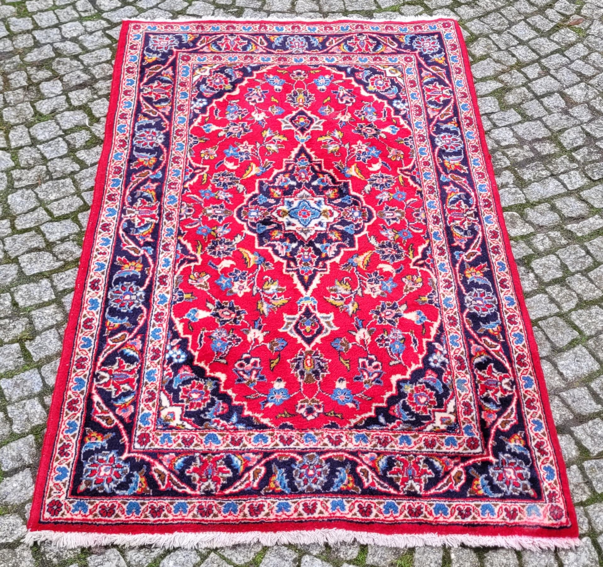 Rug Kashan, 92x160 cm, red, wool, Iran, early 20th c. - 179926