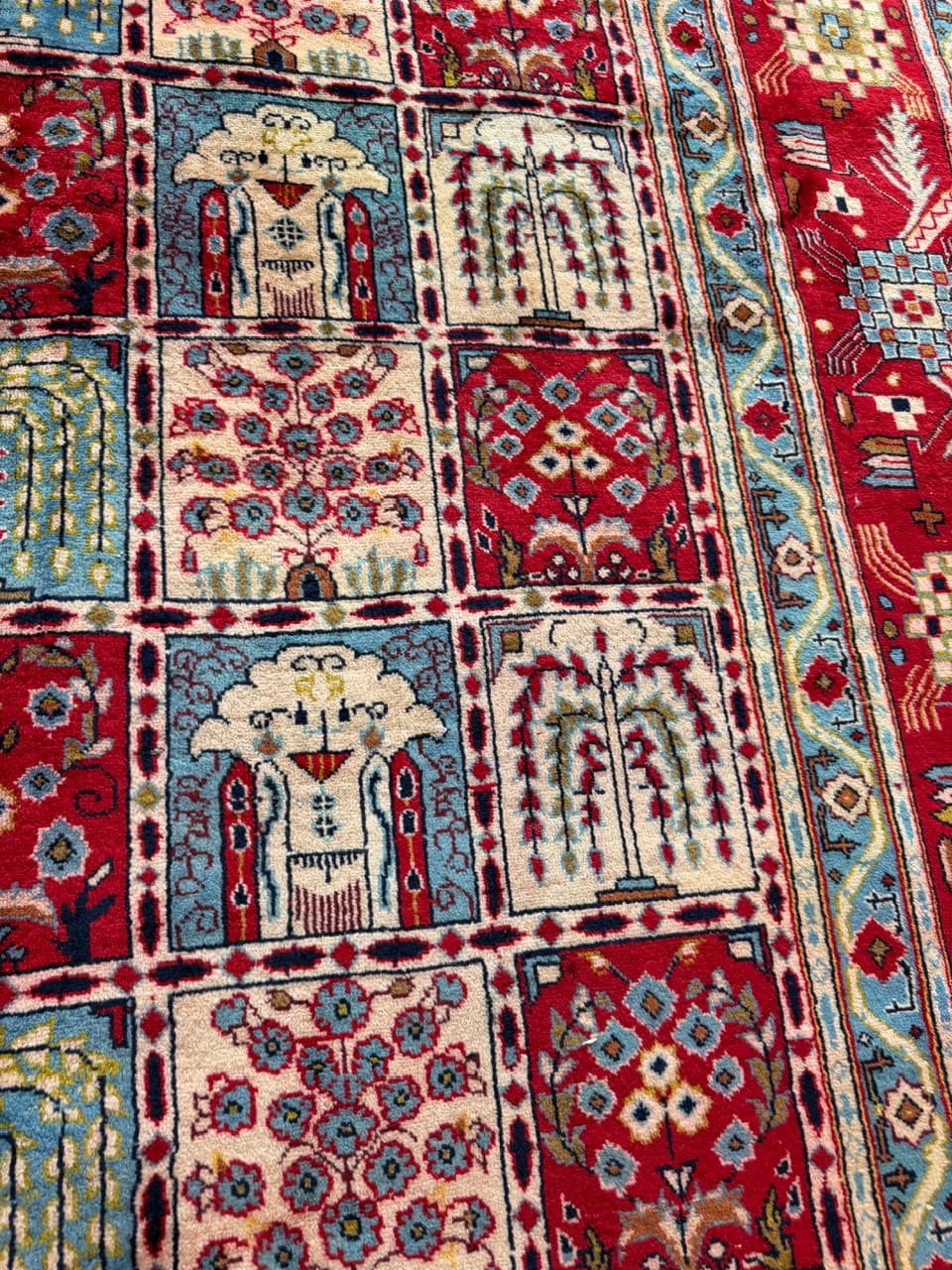 Persian Rug Kashan 325x275 cm, red, wool, Iran - 179993