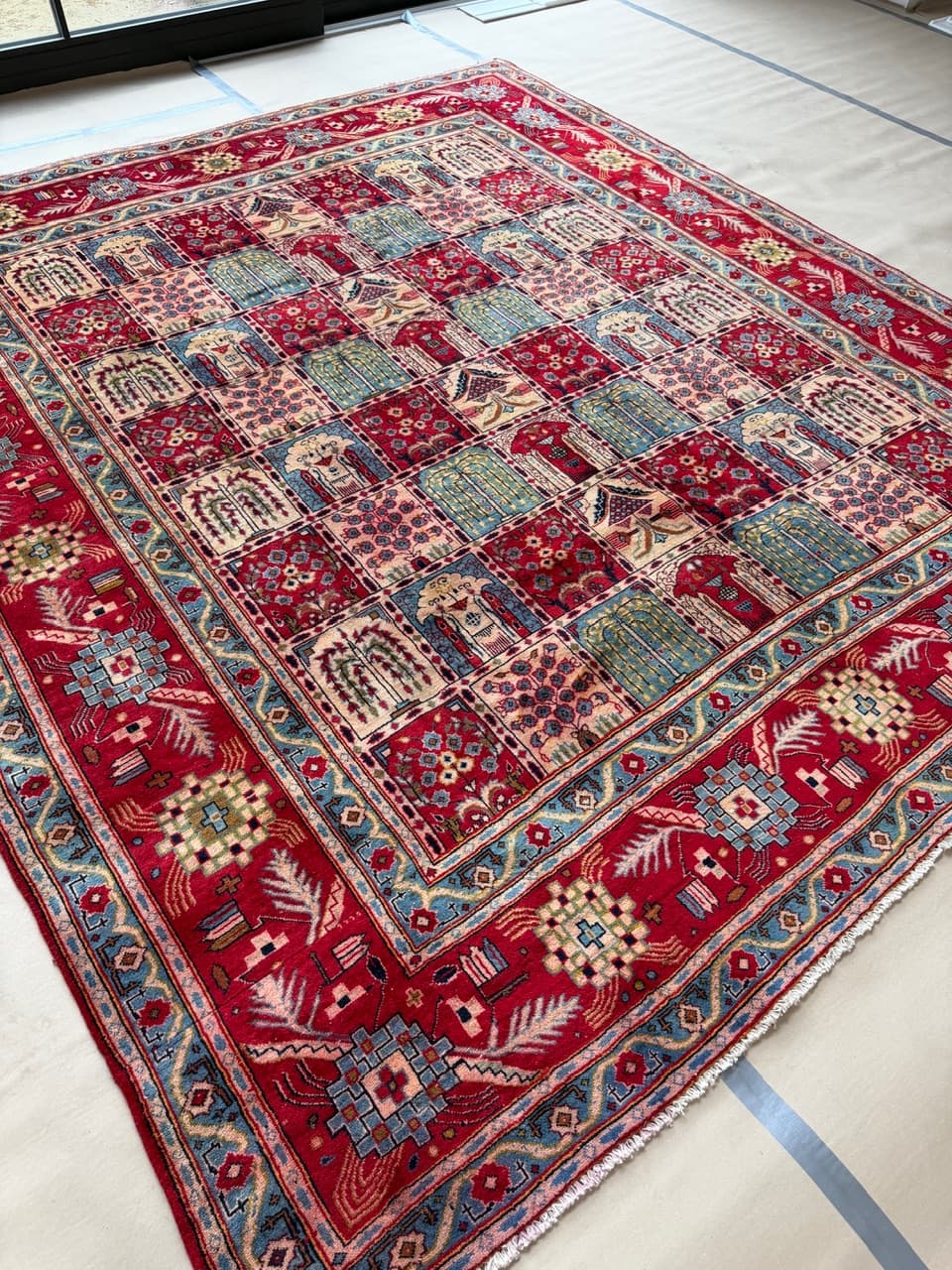Persian Rug Kashan 325x275 cm, red, wool, Iran - 179995