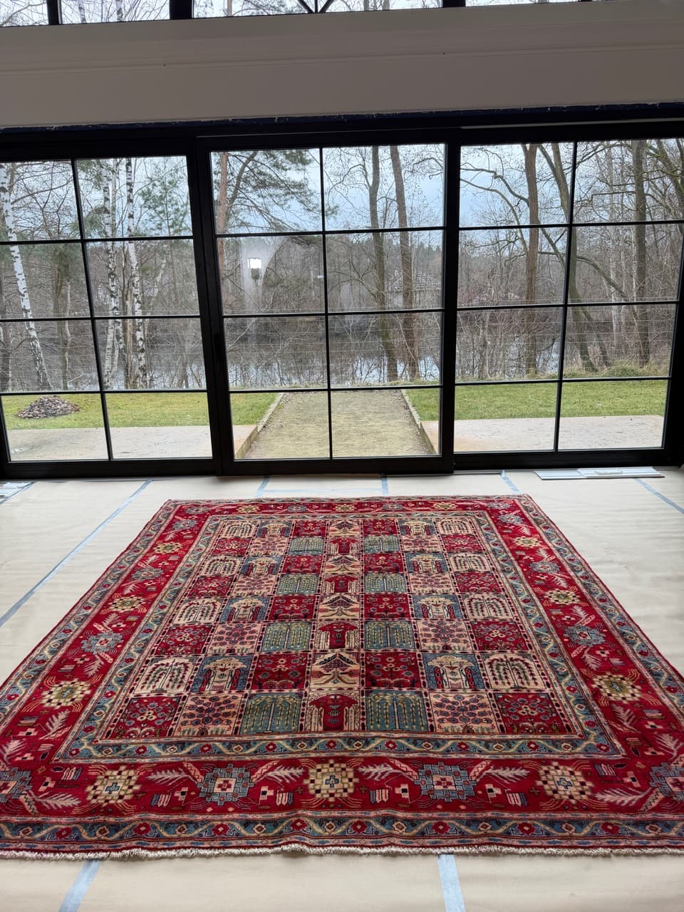 Persian Rug Kashan 325x275 cm, red, wool, Iran - 179987