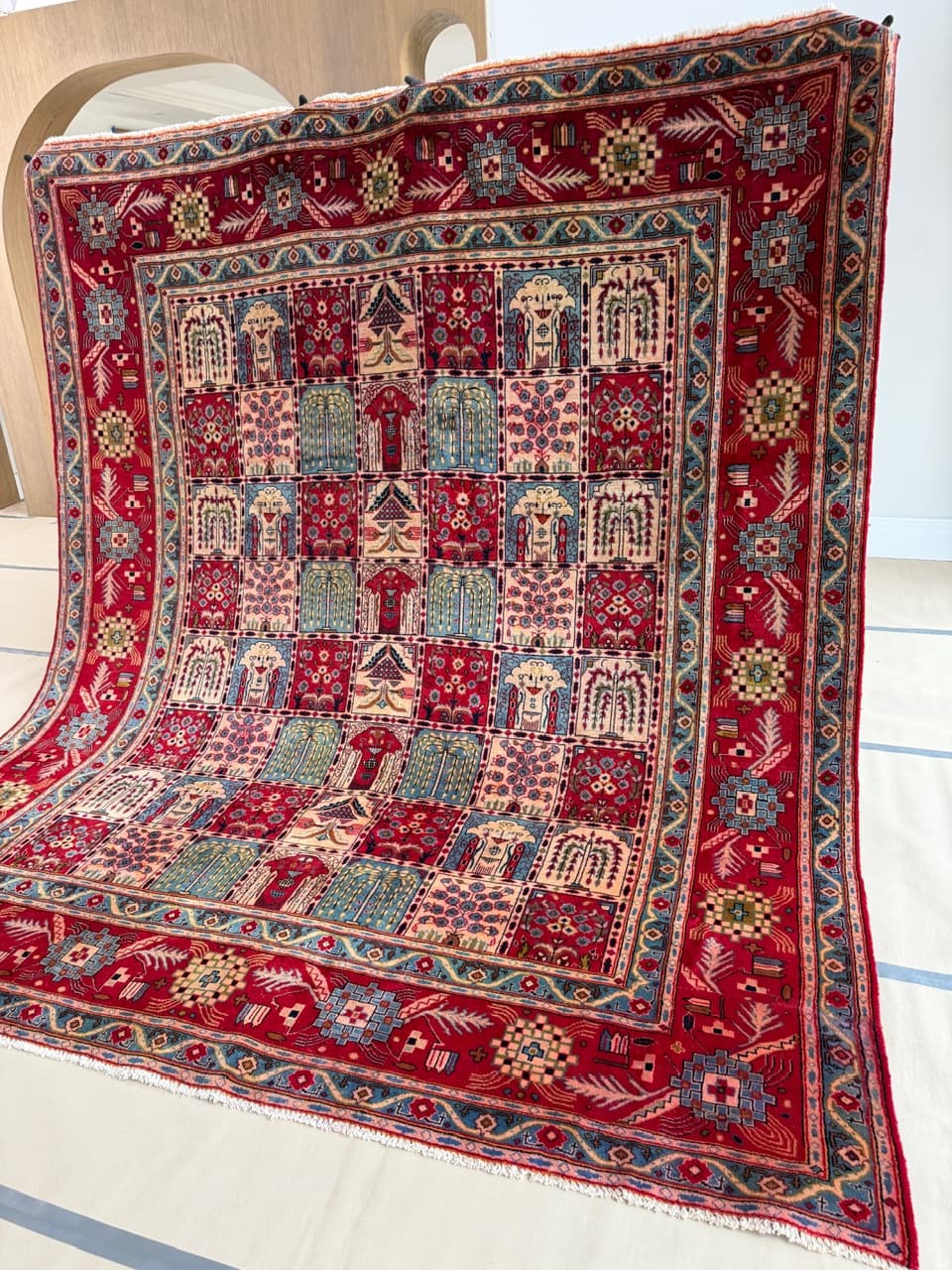Persian Rug Kashan 325x275 cm, red, wool, Iran - 179982