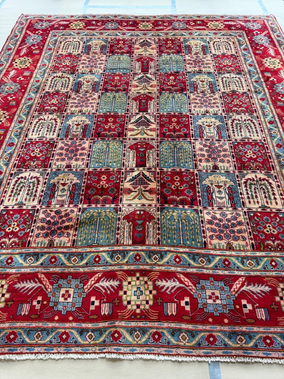 Persian Rug Kashan 325x275 cm, red, wool, Iran - 179994