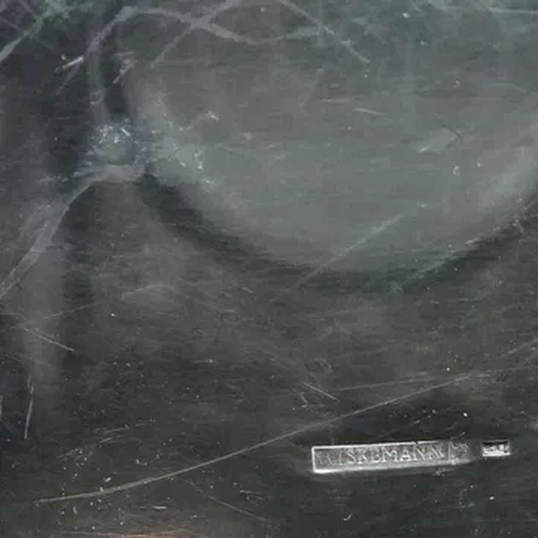 Art Deco sardine container, silver-plated brass, crystal, Belgium, 1930s. - 180052