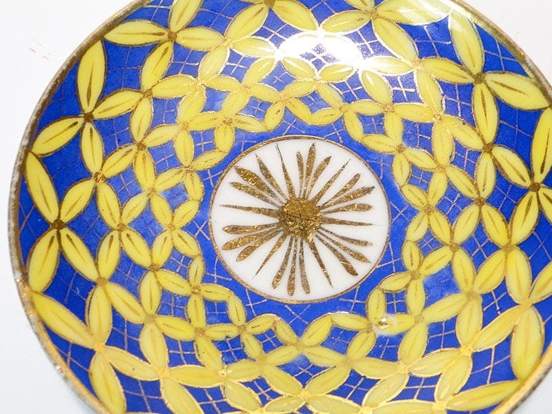 Filiżanka do mokki ze spodkiem, porcelana niebieska, Carl Tielsch, Polska, XIX w. - 180060