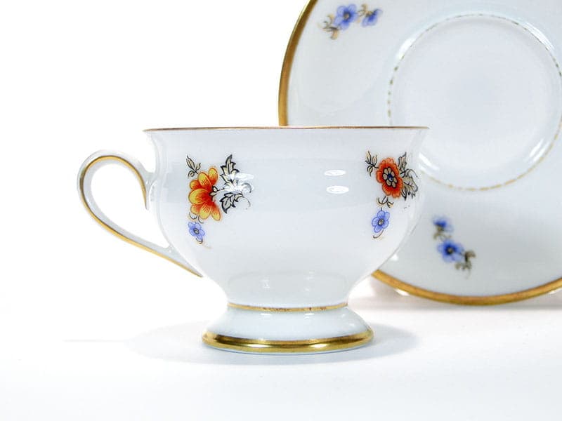 Chocolate Cup Biedermeier, ivory white porcelain, Denmark, early 20th c. - 180078