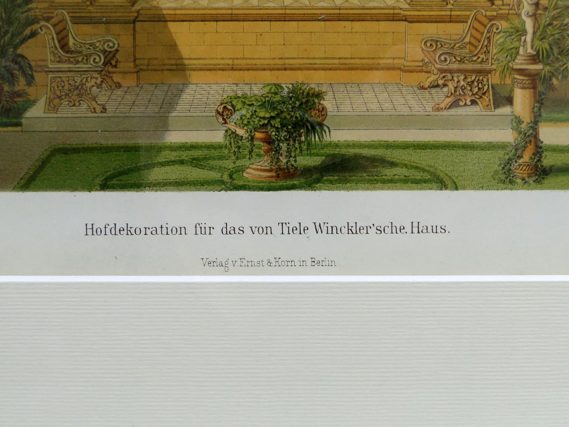 Grafika architektoniczna, złoty, papier, Niemcy, XIX wiek - 12725