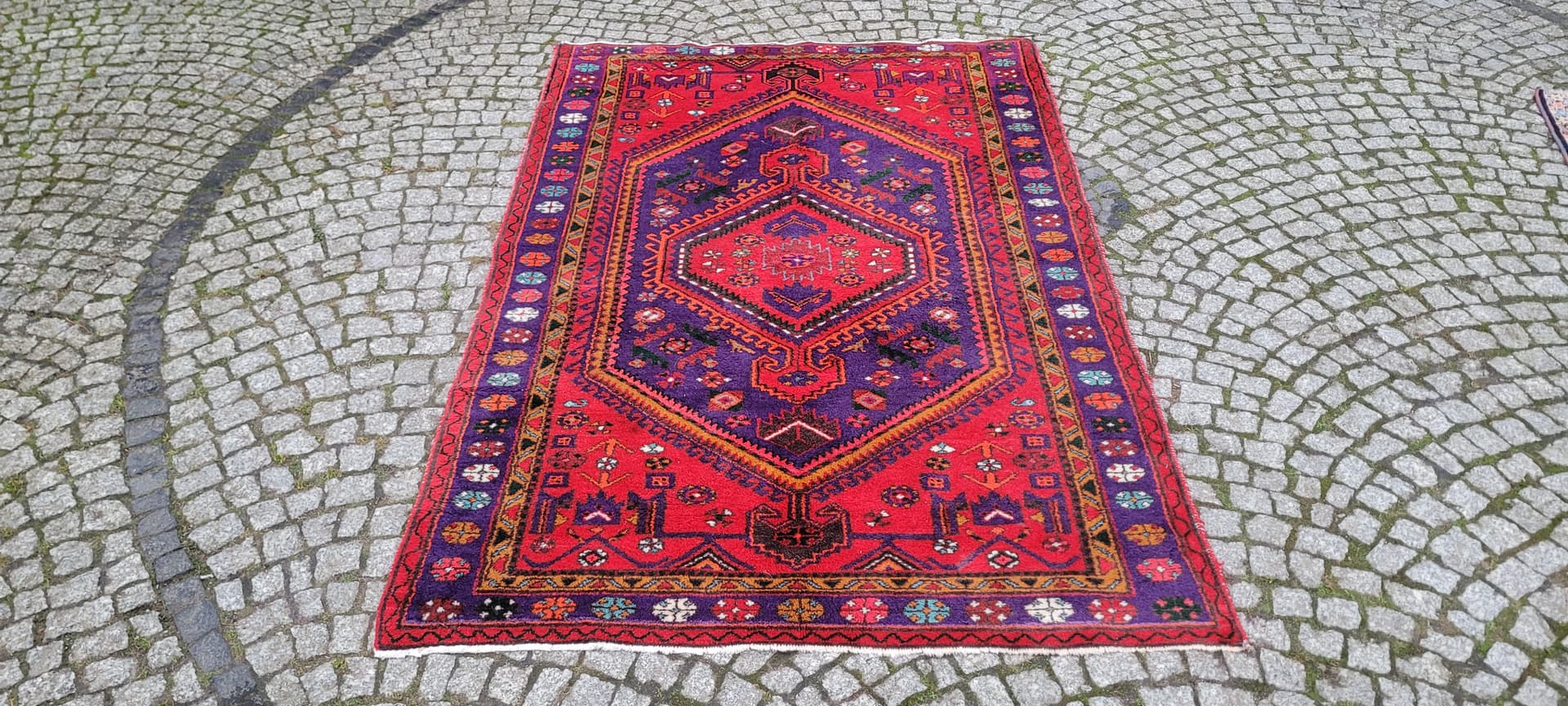 Rug Hamadan 105x164 cm, multicolor wool, Iran - 180122