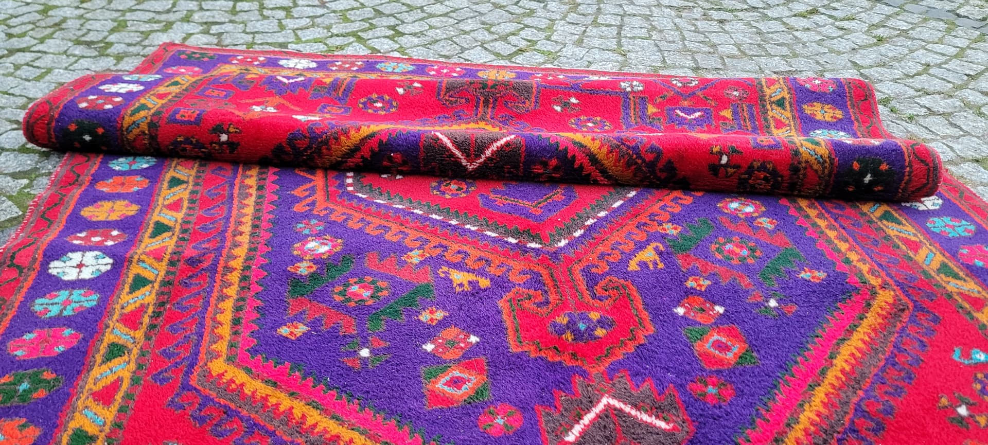 Rug Hamadan 105x164 cm, multicolor wool, Iran - 180121