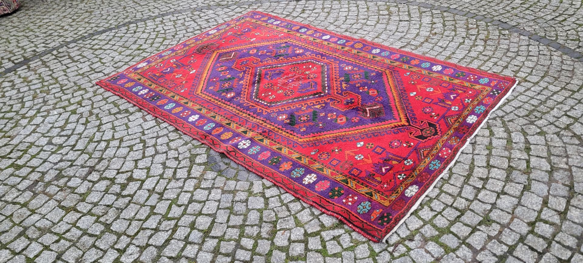 Rug Hamadan 105x164 cm, multicolor wool, Iran - 180117