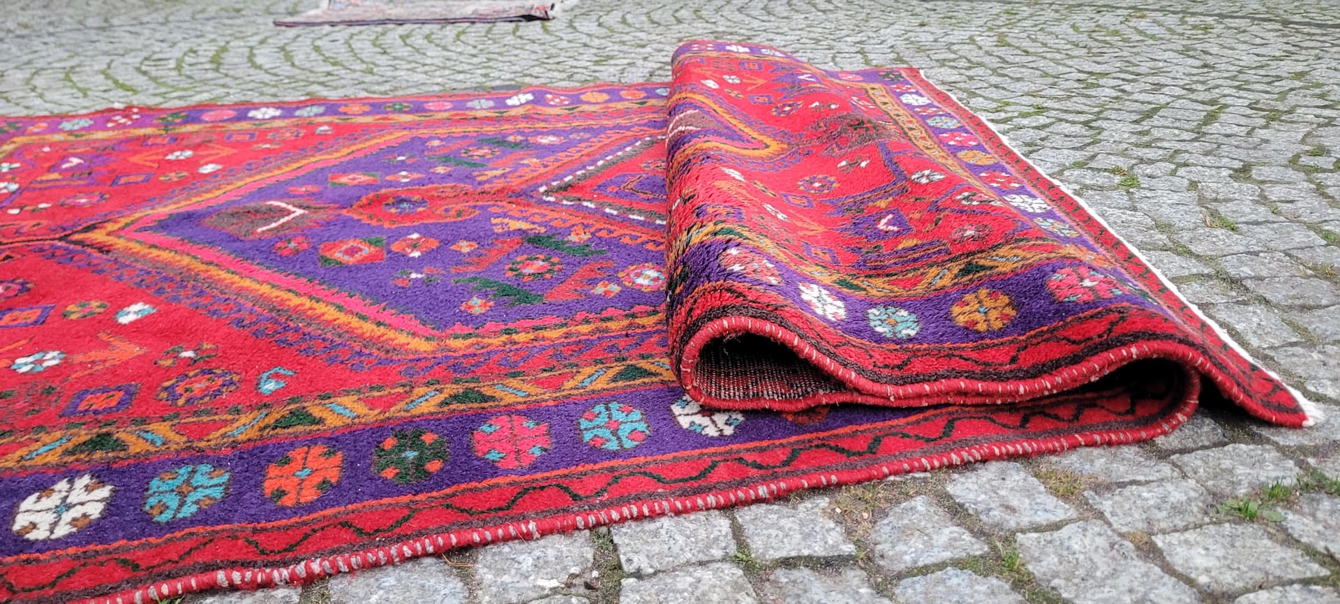 Rug Hamadan 105x164 cm, multicolor wool, Iran - 180115