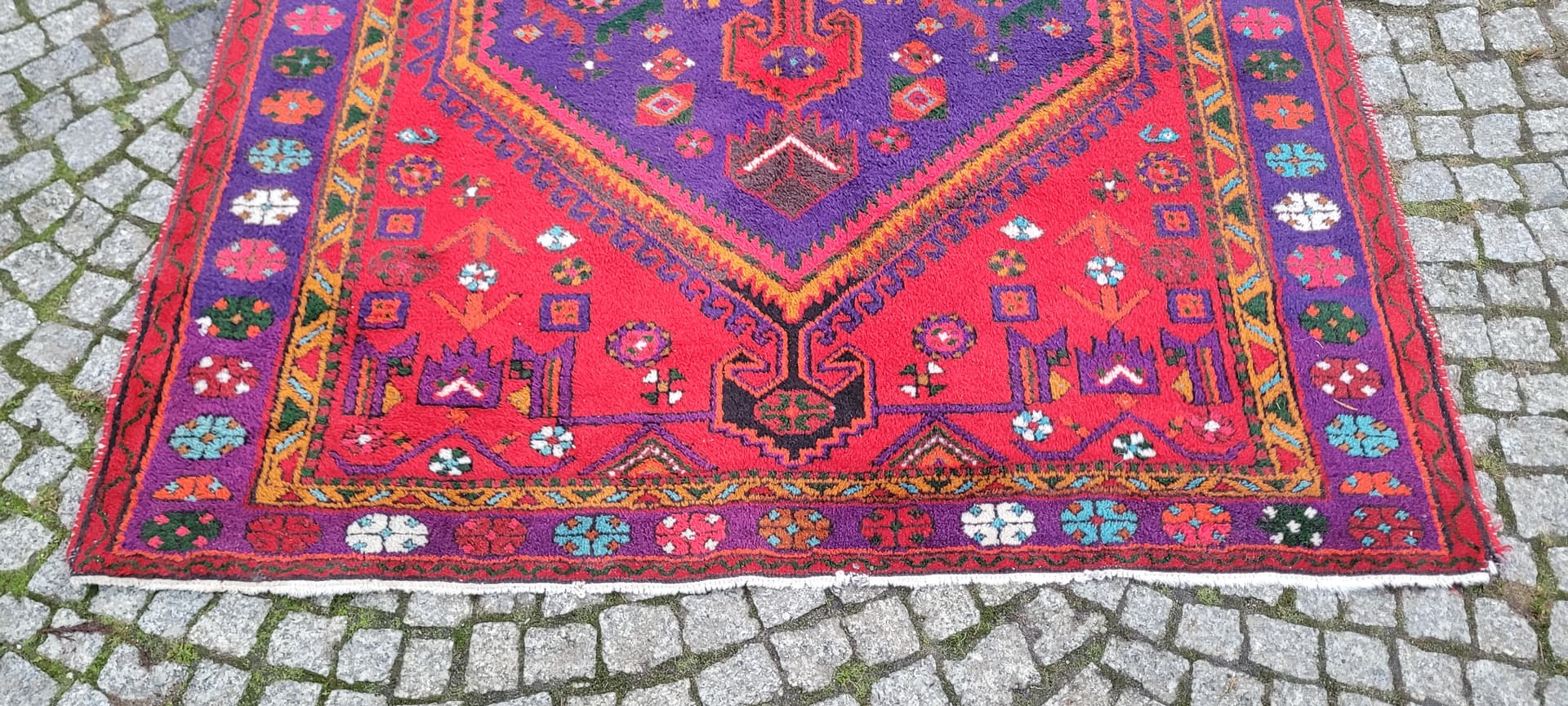 Rug Hamadan 105x164 cm, multicolor wool, Iran - 180126