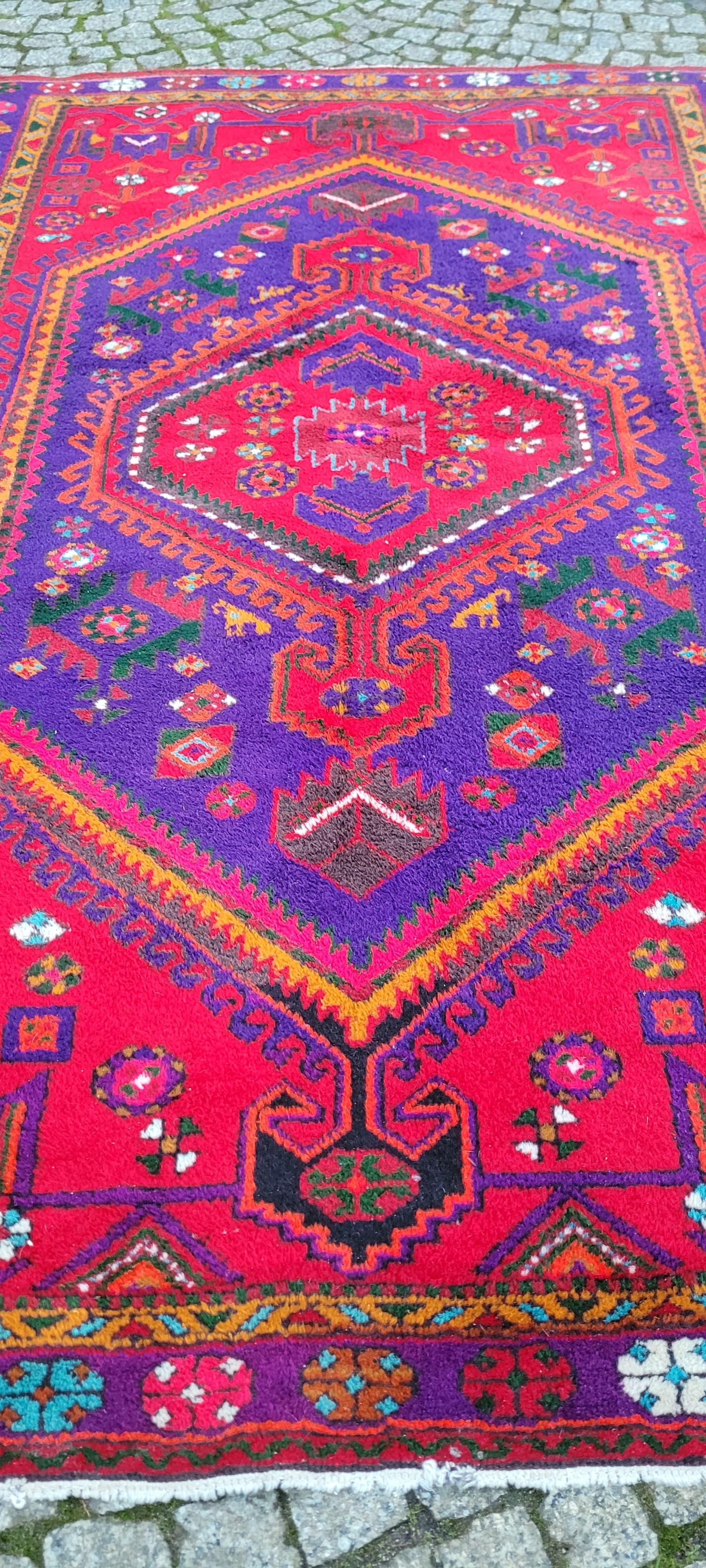 Rug Hamadan 105x164 cm, multicolor wool, Iran - 180119